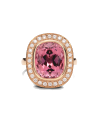 SLAETS Jewellery One-of-a-kind Pink Tourmaline Halo Ring (horloges)